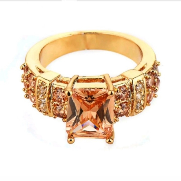 New champagne cz ring gold filled ring - Picture 2 of 3